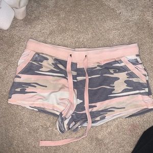 pink camo shorts